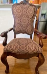 Country Victorian Style Carved Accent Dining Chair. Fixed Price $165.00.