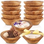 Tiangrid 10 Pcs Wooden Dough Bowls For Candles 5.9/3.3*1.97INCHES,. Fixed Price $76.88.