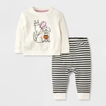 Baby 2PC Halloween Dog & Cat Trick-or-treating French Terry Jogger Pants Set. Fixed Price $9.99.