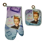 Love Lucy Hot Stuff New Oven Mitt & Potholder Set Gift Kitchen Lucille Ball Tv. Fixed Price $18.95.