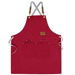 Mignongirl Chef Apron,cross Back For Women With M-xxl, Red. Fixed Price $33.62.