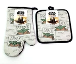 Disney Star Wars Mandalorian Yoda Grogu Home Kitchen Oven Mitt Pot Holder Set. Fixed Price $16.60.