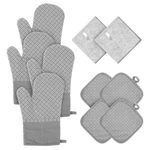 Oven Mitts And Pot Holders Set With Towel Heat Resistant Glove Holde.... Fixed Price $32.40.