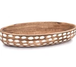 Nirman Mango Wood Decorative Bowl For Table Centerpiece (14" X 6" 2.3"). Fixed Price $22.99.