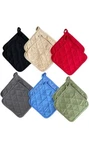 Potholder Pack Of 12 - Heat Resistant Cotton 8X8 Kitchen Linens Multi Colors. Fixed Price $15.99.