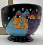 Laurel Burch Round Vibrant 2 Fun Cats Ceramic Ganz Bowl 80 Design Studio. Fixed Price $20.50.