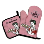 Jxubeuro, Am Baked Too,funny Oven Mitts And Pot Holders Sets Of. Fixed Price $20.98.