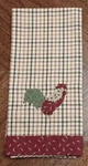 Park Designs Country Rooster Applique Embroidered Plaid Cotton Linen Dish Towel. Fixed Price $12.99.
