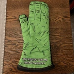 Marvel Universe The Hulk Oven Mitt. Fixed Price $45.00.
