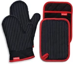 Oven Mitts And Pot Holders Set, Heat Black. Fixed Price $33.61.