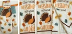 Set Of 4 Thanksgiving Harvest Turkey 1 Oven Mitts 3 Kitchen Towels Multi-color. Fixed Price $10.98.
