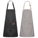Syntus Apron For Women, 26.77 29.53 Inch, Basic Stripe Black Brown. Fixed Price $14.76.