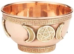 Triple Moon Pentacle Copper Offering Bowl 3", Great For Altar Use, Ritual. Fixed Price $9.90.