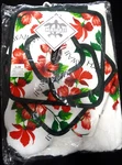 Ajw Inc Hawaii Hibiscus Flower Kitchen Towel Pot Holders Oven Mitt Coasters 6 Pc. Fixed Price $11.99.
