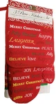 3PC Kitchen Set: 1 Jumbo Pot Holder, Towel & Oven Mitt, Christmas Words, Bh. Fixed Price $12.99.