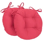 Blazing Needles Solid Twill Round Tufted Chair Cushions Set Of 2 16 Berry. Fixed Price $68.88.