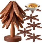 Tree Coasters Set 4 - Wooden Trivets For Hot Dishes, Pots, Bowls, Coffee, Tea. Fixed Price $44.98.