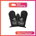 Gosjinnk 2 Pcs Funny Skull Oven Mitts Don't Make Me Poison Your Food Heat Resist. Fixed Price $22.43.