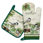 Arquiel Winter Bird Leaf Oven Mitts & Pot Holder X1,. Fixed Price $16.96.