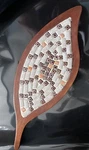 Vintage Mcm Mid Century Modern Mosiac Maple Wooden Trivet Leaf Shape. Fixed Price $21.25.