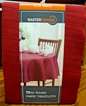 New! Master Cuisine 70 Round Fabric Tablecloth-textured-all Occasions 232. Fixed Price $16.99.