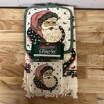 Vintage Christmas Pot Holder Kitchen Towel Coaster Set Victorian. Fixed Price $15.95.