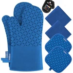 Oven Mitts And Pot Holders 6PCS Set Kitchen Glove High Heat Resistant 500. Fixed Price $33.56.
