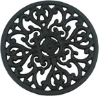 Ogrmar 6.6 " Diameter Decorative Cast Iron Round Trivet With Vintage Pattern New. Fixed Price $19.21.