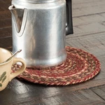 Trivet Cider Mill Jute Primitive 8IN Braided Striped Table Decor Vhc Brands. Fixed Price $5.95.