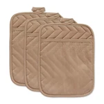 Dii Heat Resistant Quilted Cotton Pot Holder Set, Designed With 7X9", Stone. Fixed Price $26.04.