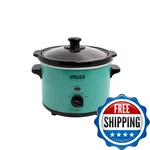 Imusa Small Slow Cooker 1.5 Qt 3 Heat Settings Removable Ceramic Pot Teal. Fixed Price $45.48.