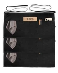 Xeoxarel 3 Pack Server Aprons With 4 Standard, Waist Apron- Black. Fixed Price $18.95.