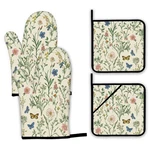 Wildflowers Oven Mitts And Vintage Garden Herb Botanical. Fixed Price $28.22.