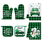 Bencailor 6 Pcs St. Patricks Day Kitchen Towels Oven Mitts And Pot Holder Sets. Fixed Price $21.42.