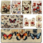 Fourluoo 10-PCS Butterfly Kitchen Towel Rug Oven Mitt Pot Holder Set Rustic. Fixed Price $36.68.