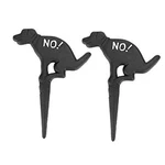 Juxyes Pack Of 2 Cast Iron No Pooping Yard Sign Stake, Dog 10.5" Black. Fixed Price $35.99.