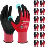 Safety Work Gloves For & Women, Microfoam Nitrile Coated Nylon Blac. Fixed Price $52.54.