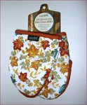 Colordrift Autumn Leaves Kitchen Mini Oven Mitt 2PC Left Right Silicone New. Fixed Price $16.95.