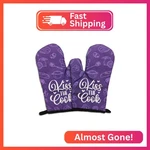 Gosjinnk 2 Pcs Funny Kitchen Oven Mitts Kiss The Cook Heat Resistant Baking. Fixed Price $18.31.
