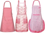 3 Pack Women Floral Aprons With Pockets Adjustable Waterproof Kitchen. Fixed Price $19.99.