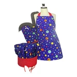 Accessory Set Apron Hat & Oven Mit For Kids Stars And Planets Gift. Fixed Price $8.99.