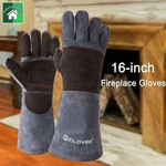 16" Welding Gloves Heat Fire Resistant Grill Leather Sleeve Bbq Oven Blacksmith. Fixed Price $20.99.