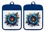 Midnight Blaze Sunflower Country Gift Pot Holders Oven Mitt Linen Towel DZ432DPH. Fixed Price $16.99.