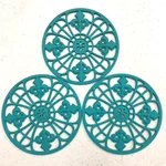 Love This Kitchen Silicone Trivet For Hot Dishes Pots Pans Fleur De Lis 3PC Set. Fixed Price $29.99.