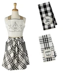 Dii Design Imports Farmhouse Apron And Dish Towel Set 3 Pc Kitchen Home Gift. Fixed Price $18.69.