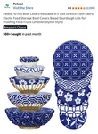 10PCS Bowl Covers Reusable 5SIZE Stretch Cloth Fabric Elastic Food Storage. Fixed Price $12.22.