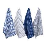Dii Cotton Dish Towels 18 28, Set Of 4 Decorative Blue Market Kitchen. Fixed Price $19.94.