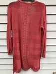 Bright Orange Womens Cardigan Large Clay Pot Machine Washable 100% Acrylic Nwt. Fixed Price $22.99.