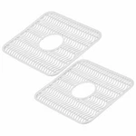 2 Pc Protective Kitchen Sink Mat Dish Rack Cushion Drainer Variable, White. Fixed Price $25.40.