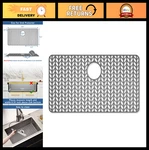 Large Silicone Protector Mat 30"X16" For Kitchen Farmhouse Sinks, Heat Resi. Fixed Price $69.99.